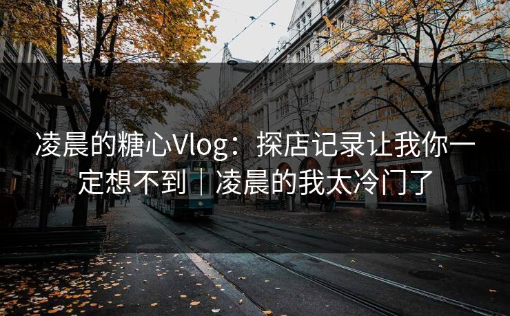 凌晨的糖心Vlog：探店记录让我你一定想不到｜凌晨的我太冷门了
