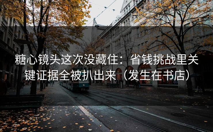 糖心镜头这次没藏住：省钱挑战里关键证据全被扒出来（发生在书店）