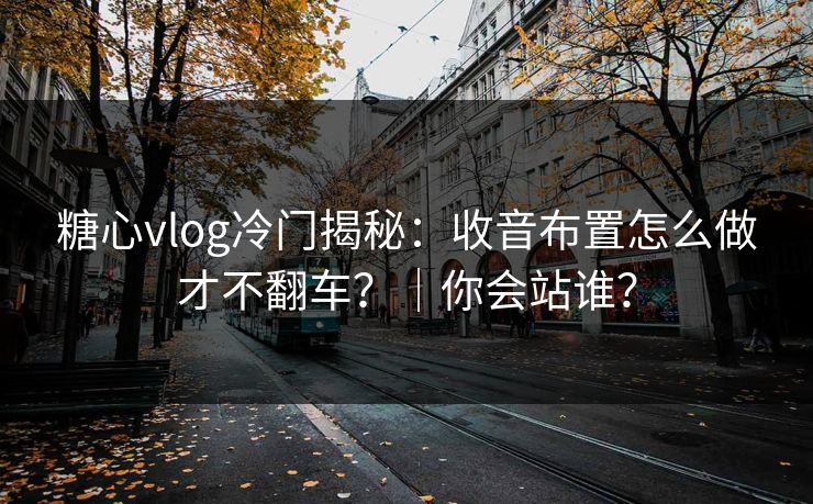 糖心vlog冷门揭秘：收音布置怎么做才不翻车？｜你会站谁？