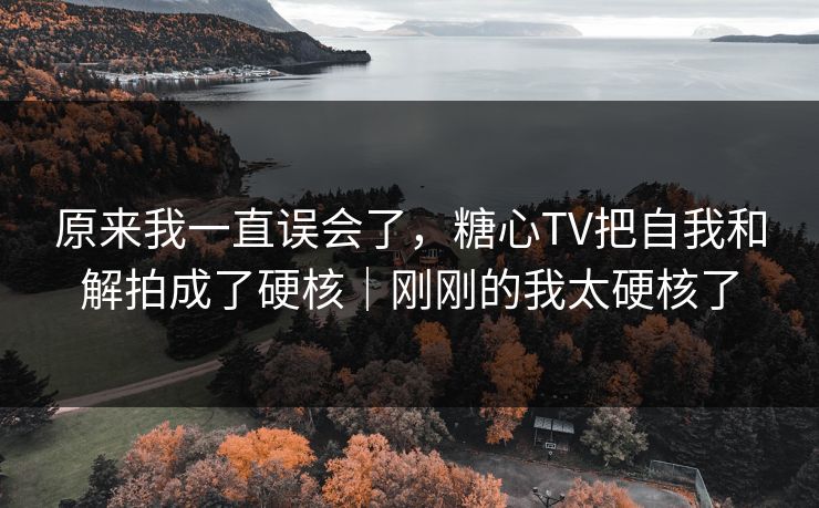 原来我一直误会了，糖心TV把自我和解拍成了硬核｜刚刚的我太硬核了