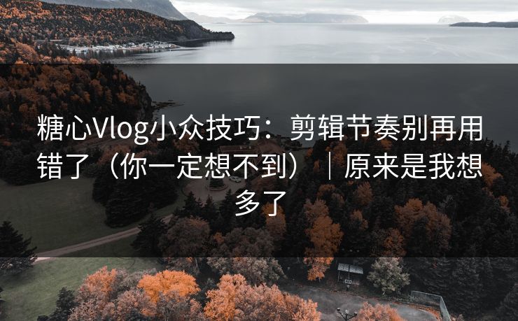 糖心Vlog小众技巧：剪辑节奏别再用错了（你一定想不到）｜原来是我想多了